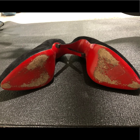 Christian Louboutin black suede heels - Picture 4 of 5